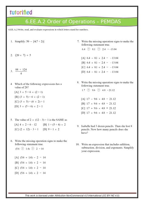 Th Grade Common Core Math Worksheets Worksheets Library