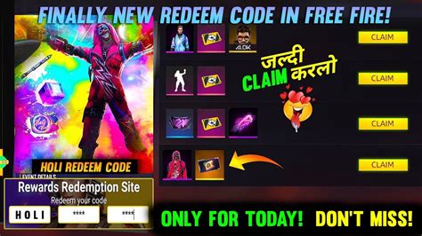 Free Fire Redeem Code Today Free Fire New Redeem Code 29 February