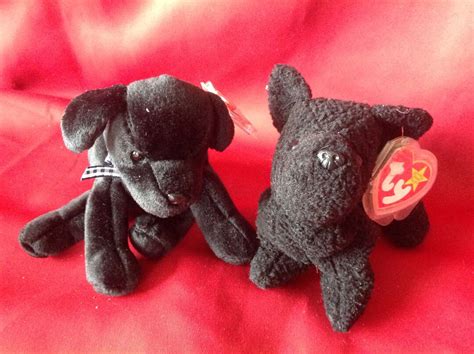 TY Beanie Babies Retired Vintage 1996 Dogs X 2 Luke Scotty Black ...