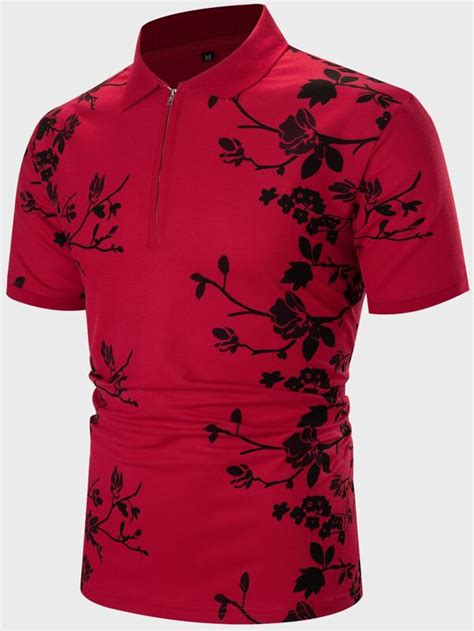 Manfinity Homme Men Floral Print Polo Shirt Shein In