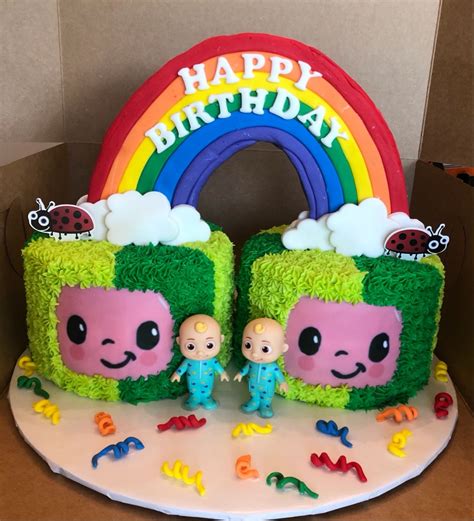 Cocomelon Twins Cake St Birthday Outfits Diy Birthday Party Nd