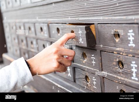 Hand Open Up The Drawer Stock Photo Alamy