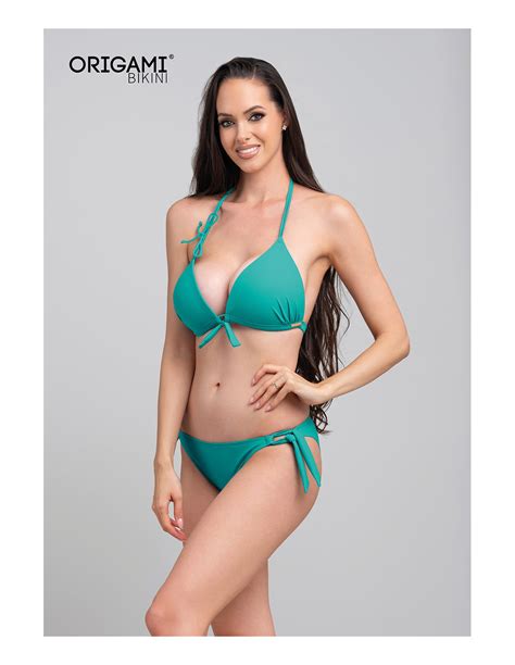 Basic Teal P Origami Bikini