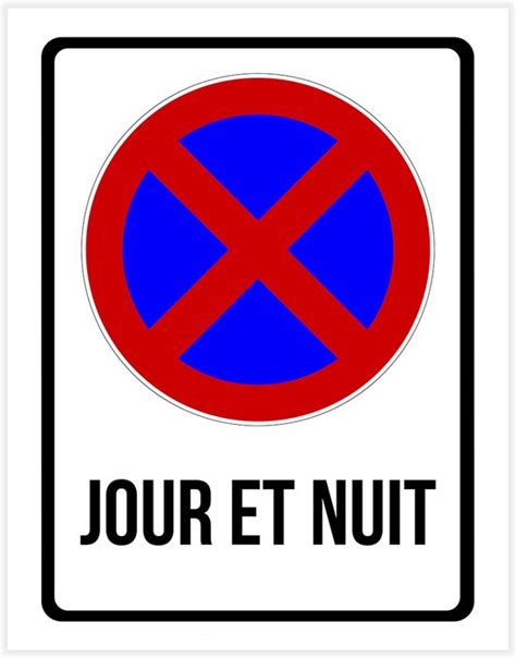 Pictogram Bord Jour Et Nuit Stilstaan En Parkeen Verboden