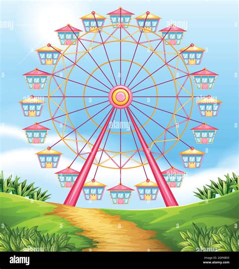 Rotating Ferris Wheel Stock Vector Images Alamy