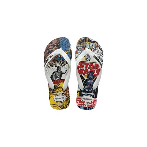 Sandalia Chinelo Star Wars Havaianas Branco Branco Preto Submarino