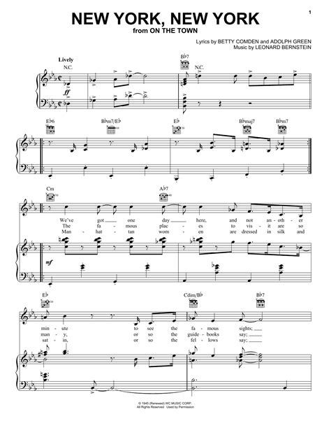 New York, New York | Sheet Music Direct