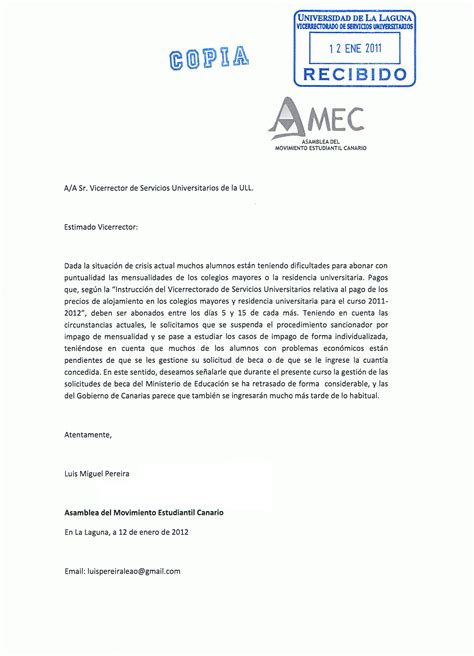 Modelo De Carta De Solicitud