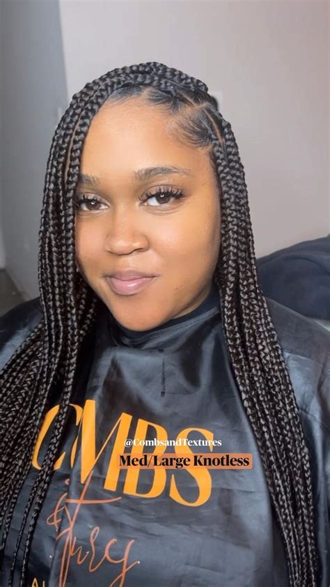 Med Large Knotless Box Braids Large Knotless Braids Knotless