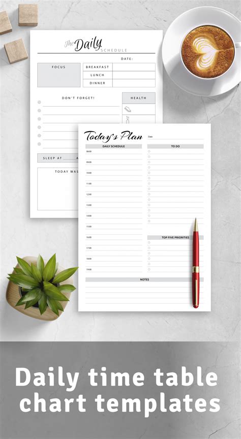 Daily Time Table Chart Templates Artofit