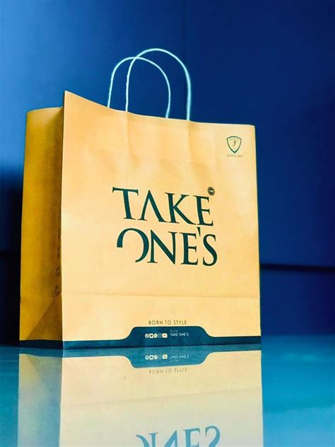 White Kraft Paper Bags X X Customised Designs For Shopping