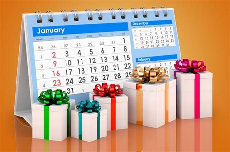 Premium Photo Desk Calendar With Ts 3d Rendering