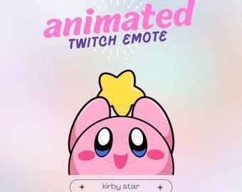 Animated Kirby Rave Dance Emote Twitch Discord Fantasy Gaming Cute