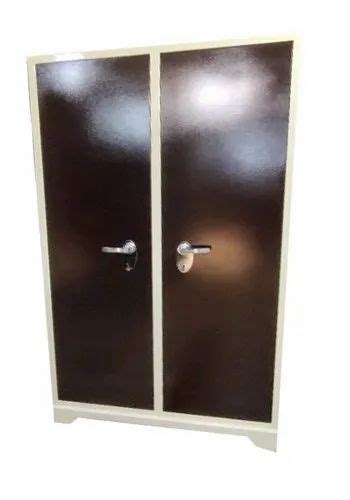 Color Coated 2 Doors Brown Mild Steel Almirah With Locker Size