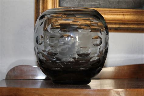 Bauhaus Vase Wilhelm Wagenfeld VLG Jachmann Weisswasser Olivenschliff ...