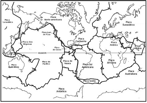 Blog de Geografia Placas tectônicas do globo terrestre Desenho para