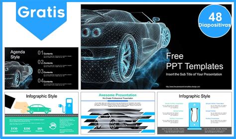 Plantilla Power Point De Autos Eléctricos Plantillas Power Point Gratis