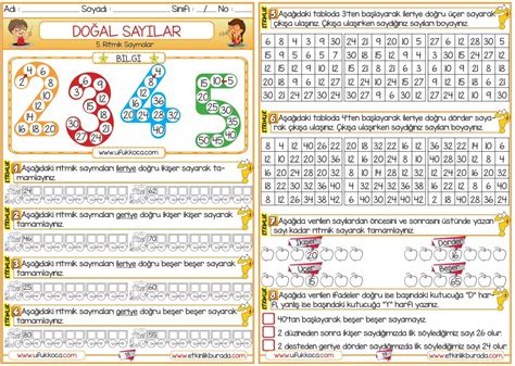 1sınıf Matematik 10ar Ritmik Sayma Etkinlikleri WRHS