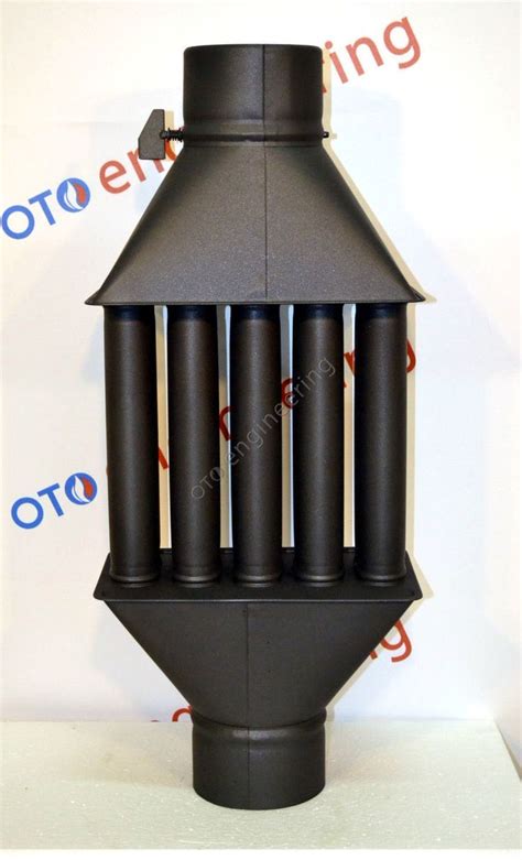 Flue Pipe Chimney Woodburning Stove Radiator Heat Exchanger With Valve