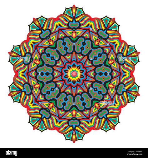 Flower Mandalas Vintage Decorative Elements Oriental Pattern Vector Illustration Islam