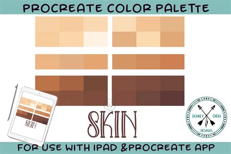 Complexion Skin Tone Procreate Color Palette Swatches Ph