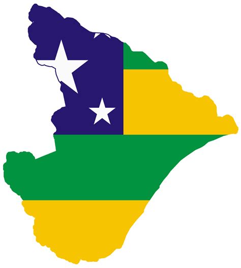 Bandeira De Sergipe Em Contorno No Mapa Bandeira De Sergipe Mapa