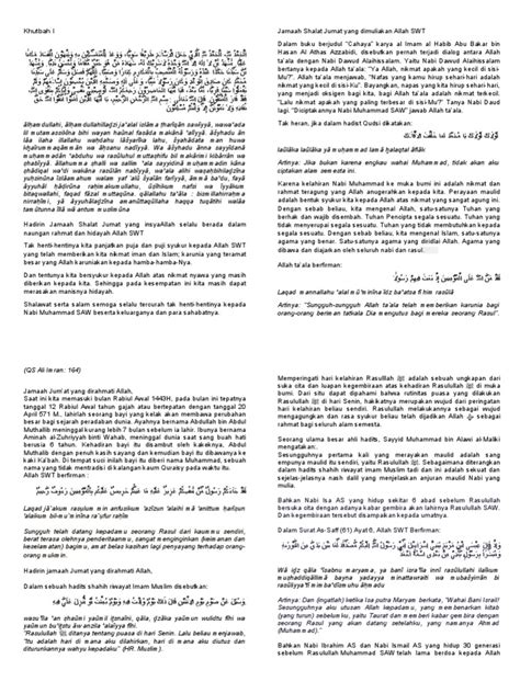 Khutbah Jumat Maulid Nabi Pdf