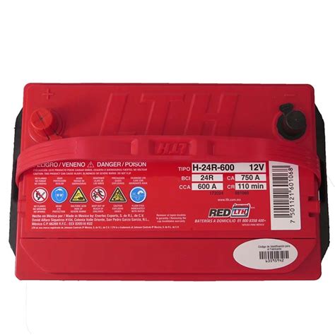 Batería para Auto H 24R 600 HI TEC Marca LTH