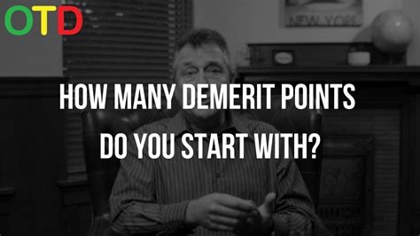 How Many Demerit Points Do You Start With Youtube