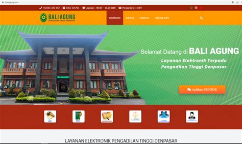 Portofolio Sistem Informasi Website Portal Pengadilan Tinggi Sistem