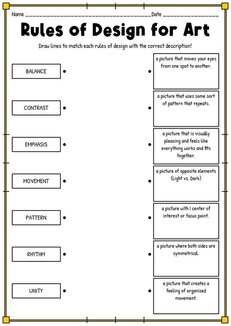 7 Elements Of Art Worksheets Explore Art Basics Now