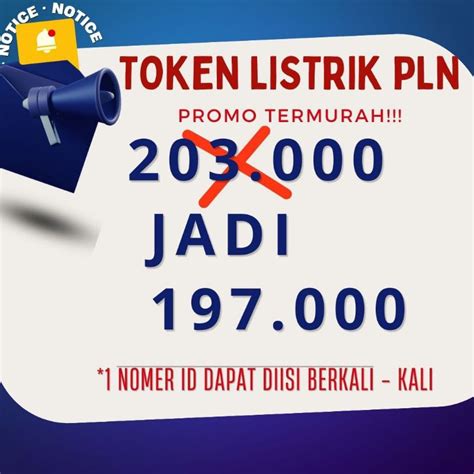 Jual TOKEN PLN PROMO LISTRIK PRABAYAR MURAH TERCEPAT Shopee Indonesia