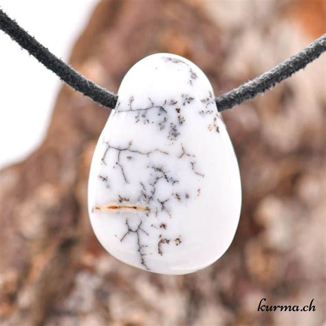 Agate dendritique collier Kûrma bijoux et minéraux NE