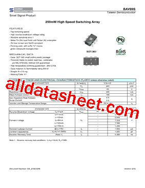 BAV99S Datasheet PDF Taiwan Semiconductor Company Ltd