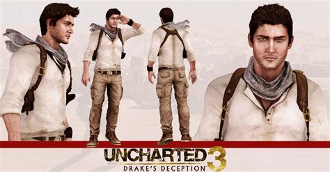 Uncharted 3 - Nathan Drake model release by konradM96 on DeviantArt