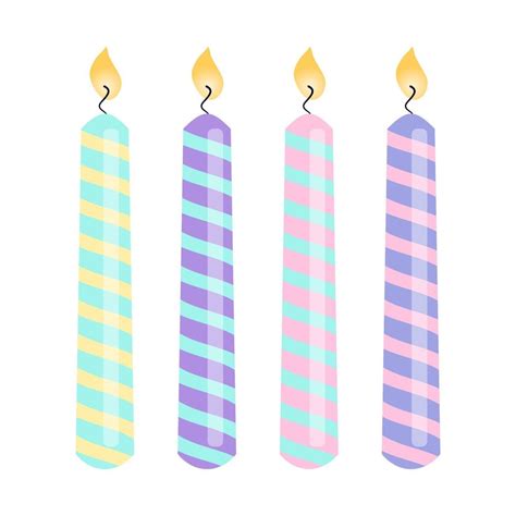 Birthday candles. Birthday Party Elements. Vector illustration 16127443 ...