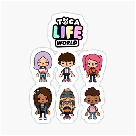 Colorful Toca Boca World Sticker By Aaliyahwhite13 Redbubble