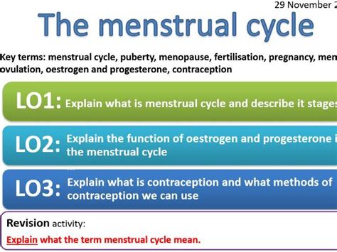 Edexcel Cb7c The Menstrual Cycle Teaching Resources