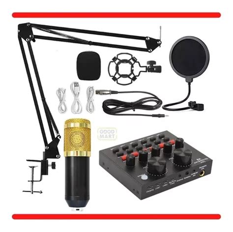 Kit Interface Mesa V8 Microfone Bm800 Braço Articulado Frete grátis