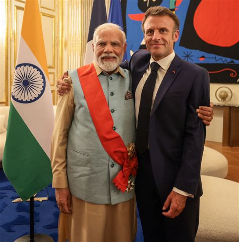 Pm Modi Conferred With Frances Highest Award Grand Cross Of The