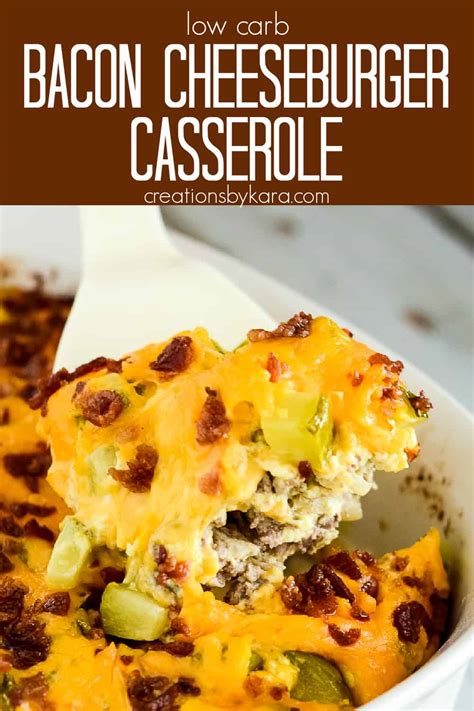 Keto Bacon Cheeseburger Casserole Creations By Kara