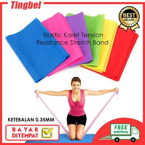 Tali Karet Elastis Yoga 1 5 Meter Latex Elastic Tension Resistance