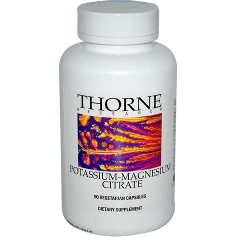 Thorne Research Potassium Magnesium Citrate 90 Vegetarian Capsules