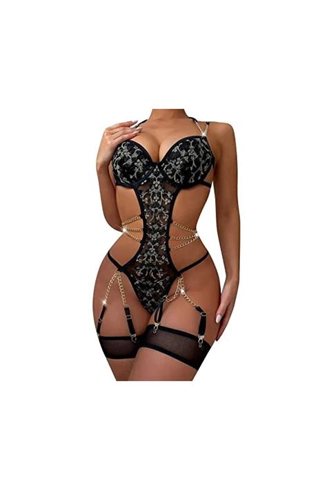 Lingerie Erothique Sexy Dentelle Tenue Sexy Femme Pute Avec Porte J