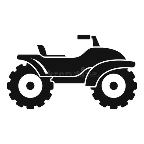 Extreme Quad Bike Icon Flat Style Stock Vector Illustration Of