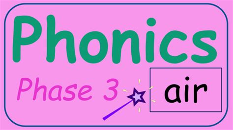 Phonics Phase 3 The Air Sound Teaching Resources