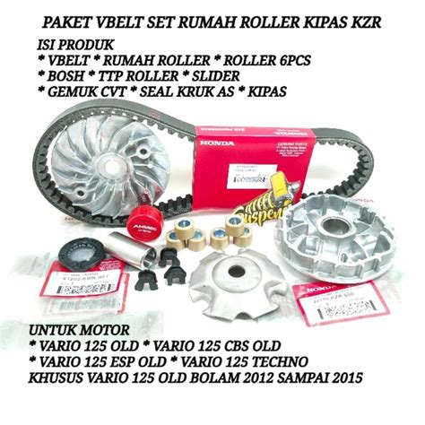 Jual PAKET VANBELT VBELT RUMAH ROLLER SET VARIO TECHNO CBS 125 VARIO