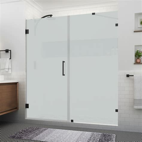 Aston Nautis Xl 74 25 75 25 X 80 Hinged Frameless Shower Door Matte