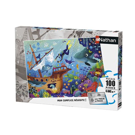 Puzzle Monde Sous Marin Nathan Pi Ces Puzzles Animaux