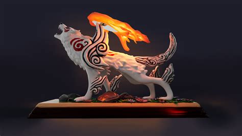 Artstation Okami Amaterasu 3d Model